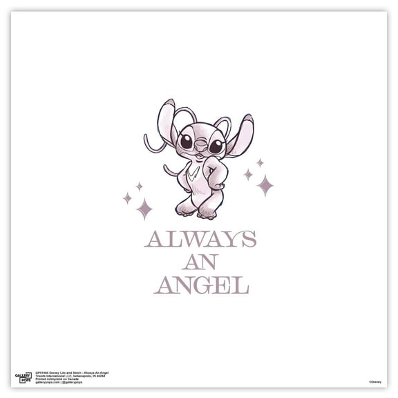 Gallery Pops Disney Lilo & Stitch - Always An Angel Wall Art, Unframed Version, 12" x 12"