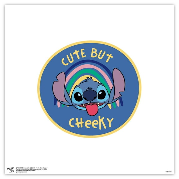 Gallery Pops Disney Lilo & Stitch - Cute But Cheeky Wall Art, Unframed Version, 12" x 12"