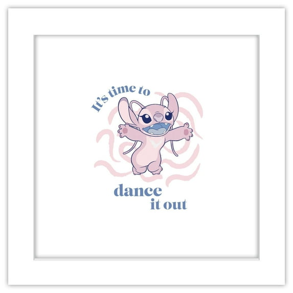 Gallery Pops Disney Lilo & Stitch - Dance It Out Wall Art, White Framed Version, 12" x 12"