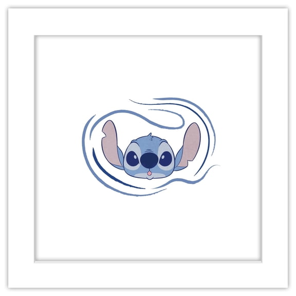 Gallery Pops Disney Lilo & Stitch - Stitch Face Wall Art, White Framed Version, 12" x 12"