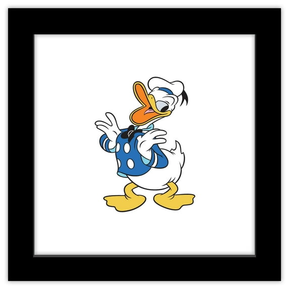 Gallery Pops Disney Mickey Mouse - Donald Duck Wall Art, Black Framed Version, 12" x 12"