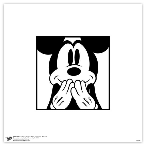 Gallery Pops Disney Mickey Mouse - Mickey Expressions - Nervous Wall Art, Unframed Version, 12" x 12"