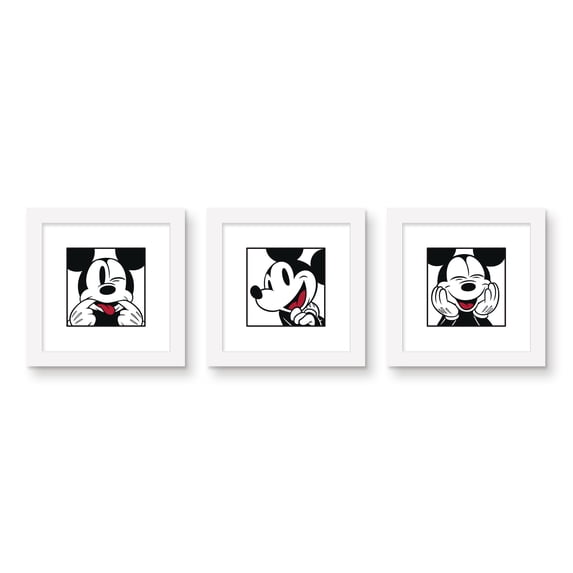 Gallery Pops Disney Mickey Mouse - Mickey Expressions Wall Art Bundle (3-Pack)