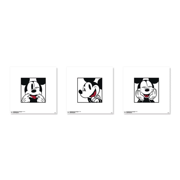 Gallery Pops Disney Mickey Mouse - Mickey Expressions Wall Art Bundle (3-Pack)