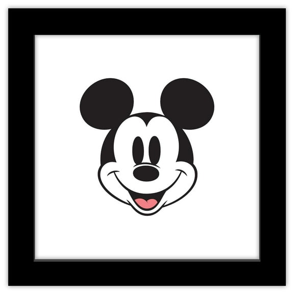 Gallery Pops Disney Mickey Mouse - Mickey Head Shot Wall Art, Black Framed Version, 12" x 12"