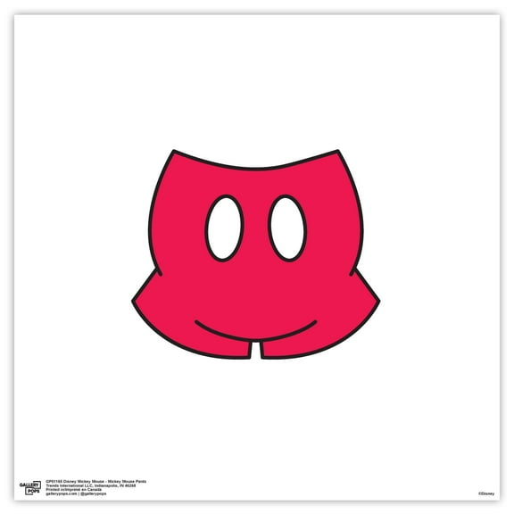 Gallery Pops Disney Mickey Mouse - Mickey Mouse Pants Wall Art, Unframed Version, 12" x 12"