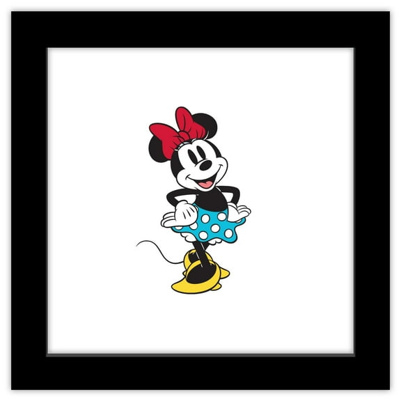 Gallery Pops Disney Mickey Mouse - Minnie Mouse Wall Art, Black Framed Version, 12" x 12"
