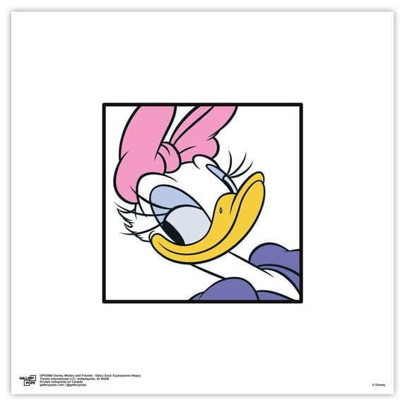 Gallery Pops Disney Mickey and Friends - Daisy Duck Expressions Happy Wall Art, Unframed Version, 12" x 12"