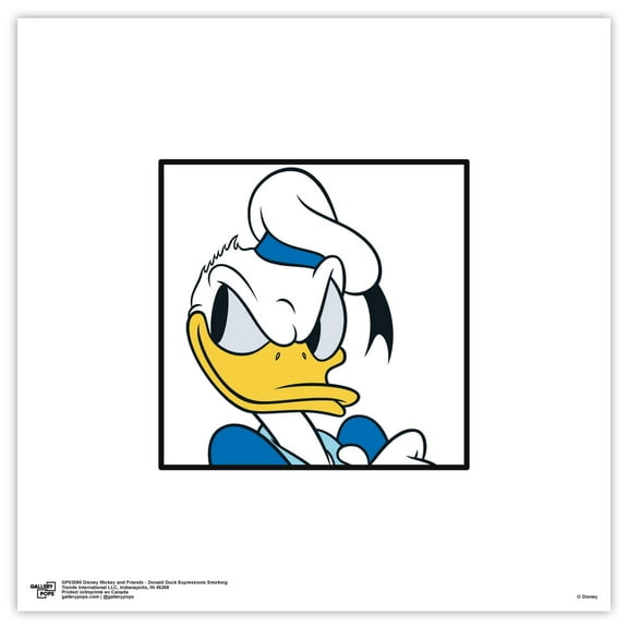 Gallery Pops Disney Mickey and Friends - Donald Duck Expressions Smirking Wall Art, Unframed Version, 12" x 12"
