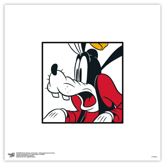 Gallery Pops Disney Mickey and Friends - Goofy Expressions Scared Wall Art, Unframed Version, 12" x 12"