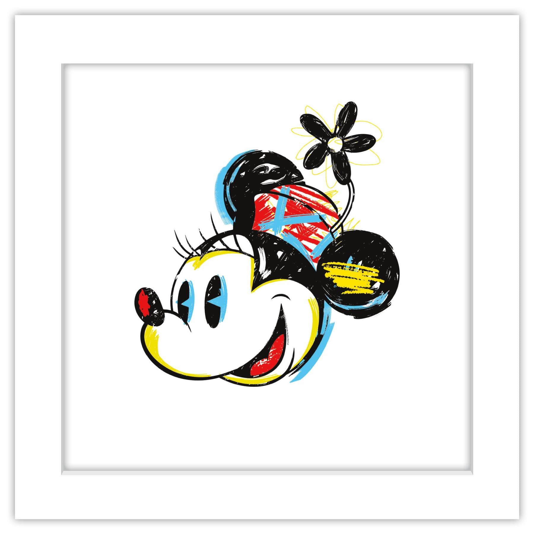 Disney Framed Prints スケッチ 風 ミッキー ミニー Amazon.com: リブ(Lib) Disney Mickey Mouse Art Panel, 11.8 x