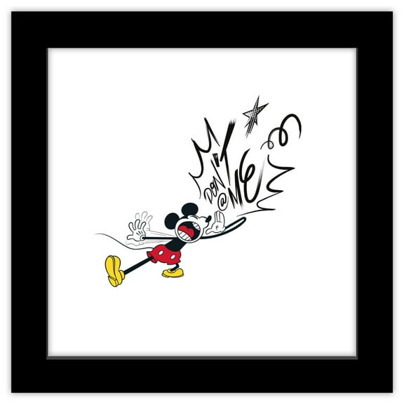 Gallery Pops Disney Mickey and Friends - Mickey Mouse Don't Wall Art, Black Framed Version, 12" x 12"