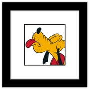 Gallery Pops Disney Mickey and Friends - Pluto Expressions Playful Wall Art, Black Framed Version, 12" x 12"