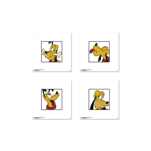 Gallery Pops Disney Mickey and Friends - Pluto Expressions Wall Art Bundle (4-Pack)