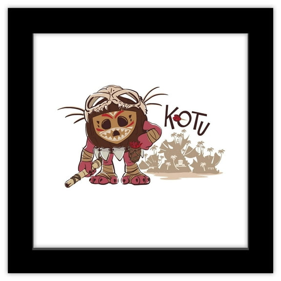 Gallery Pops Disney Moana 2 - Kotu Wall Art, Black Framed Version, 12" x 12"