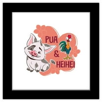 Gallery Pops Disney Moana 2 - Pua & Heihei Wall Art, Black Framed Version, 12" x 12"
