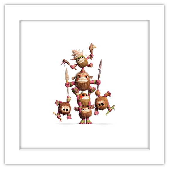 Gallery Pops Disney Moana - Kakamora Warriors Pyramid Wall Art, White Framed Version, 12" x 12"