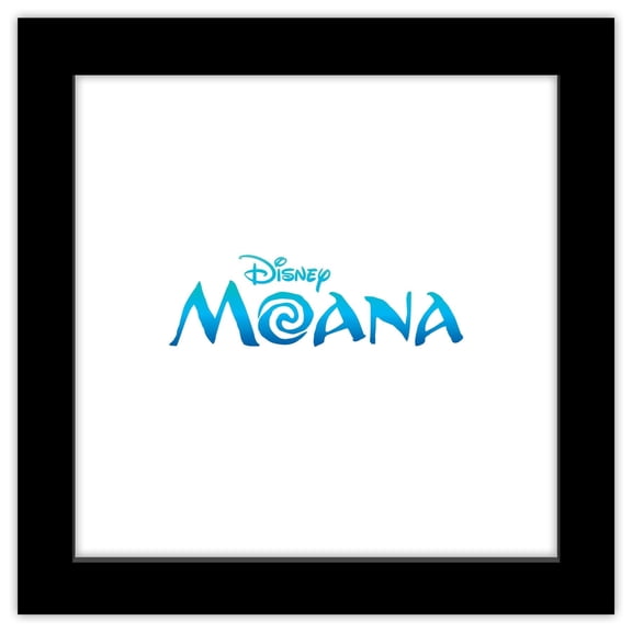 Gallery Pops Disney Moana - Logo Wall Art, Black Framed Version, 12" x 12"
