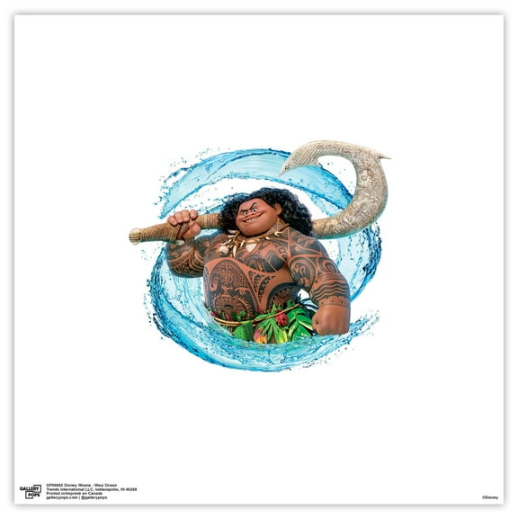 Gallery Pops Disney Moana - Maui Ocean Wall Art, Unframed Version, 12" x 12"