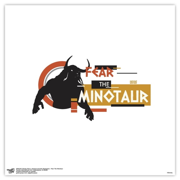 Gallery Pops Disney Percy Jackson and the Olympians - Fear The Minotaur Wall Art, Unframed Version, 12" x 12"