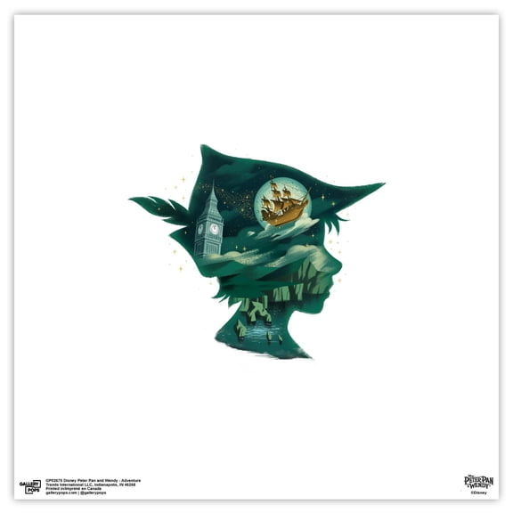 Gallery Pops Disney Peter Pan & Wendy - Adventure Wall Art, Unframed Version, 12" x 12"