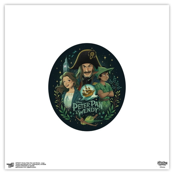 Gallery Pops Disney Peter Pan & Wendy - Logo Wall Art, Unframed Version, 12" x 12"