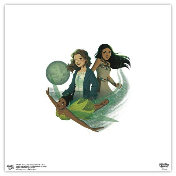 Gallery Pops Disney Peter Pan & Wendy - Moon Wall Art, Unframed Version, 12" x 12"