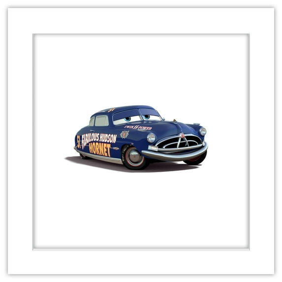 Gallery Pops Disney Pixar Cars 2 - Doc Hudson The Fabulous Hudson Hornet Wall Art, White Framed Version, 12" x 12"