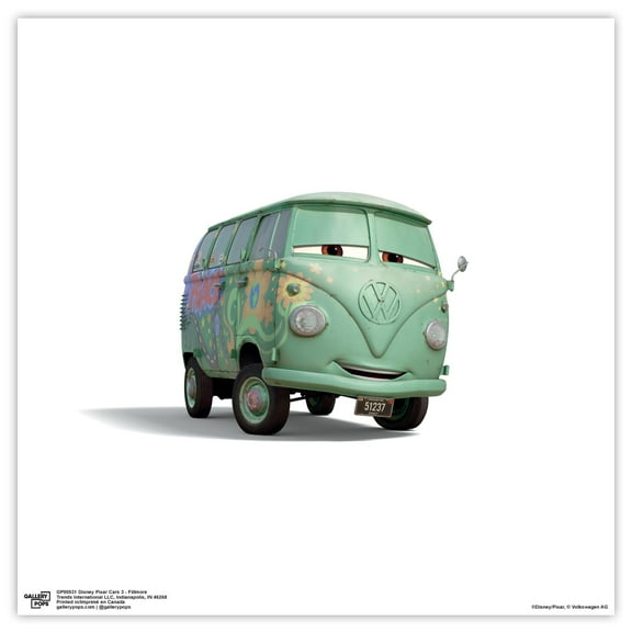 Gallery Pops Disney Pixar Cars 3 - Fillmore Wall Art, Unframed Version, 12" x 12"