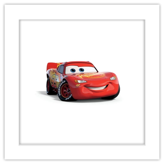 Gallery Pops Disney Pixar Cars 3 - Lightning McQueen Wall Art, White Framed Version, 12" x 12"