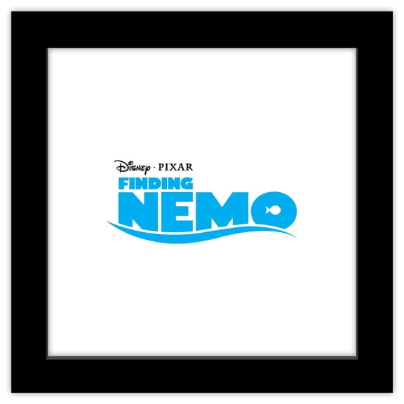 Gallery Pops Disney Pixar Finding Nemo - Logo Wall Art, Black Framed Version, 12" x 12"