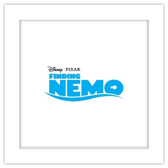 Gallery Pops Disney Pixar Finding Nemo - Logo Wall Art, White Framed Version, 12" x 12"
