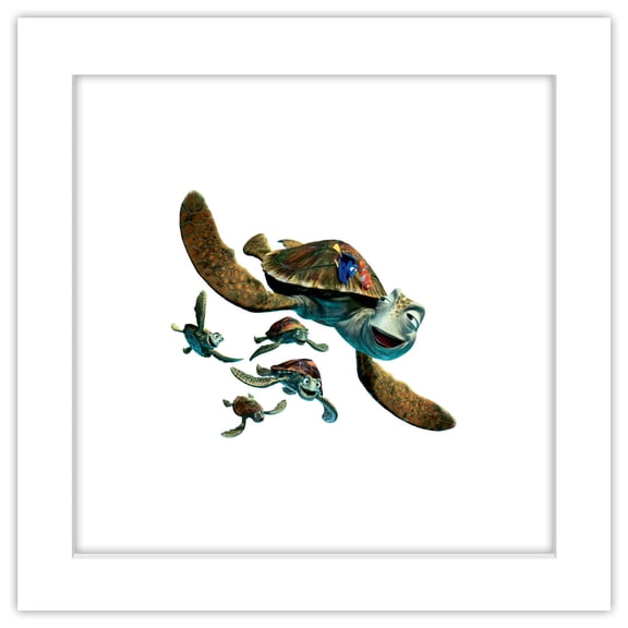 Gallery Pops Disney Pixar Finding Nemo - Riding the EAC Wall Art, White Framed Version, 12" x 12"
