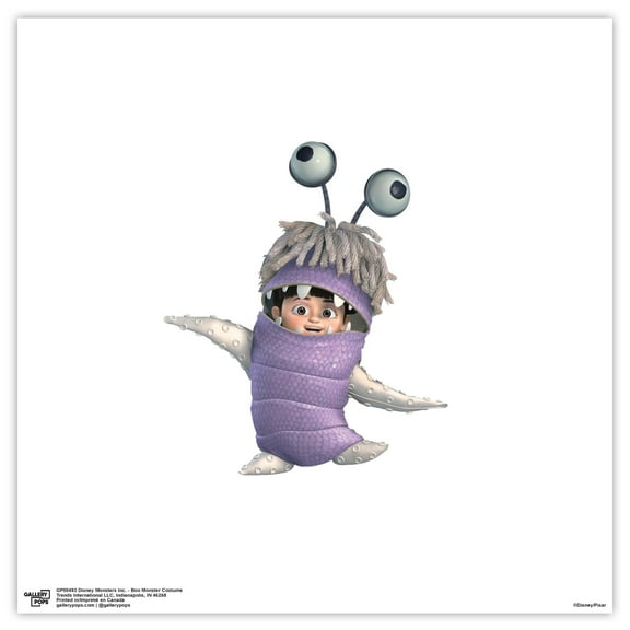 Gallery Pops Disney Pixar Monsters Inc. - Boo Monster Costume Wall Art, Unframed Version, 12" x 12"
