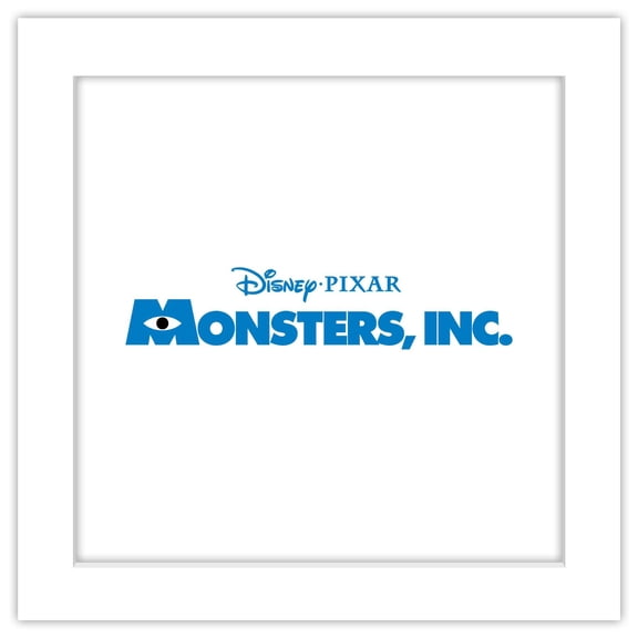 Gallery Pops Disney Pixar Monsters Inc. - Logo Wall Art, White Framed Version, 12" x 12"