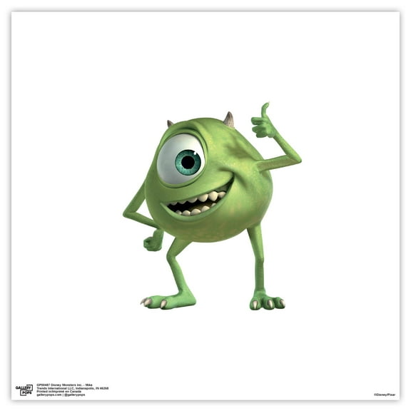 Gallery Pops Disney Pixar Monsters Inc. - Mike Wall Art, Unframed Version, 12" x 12"