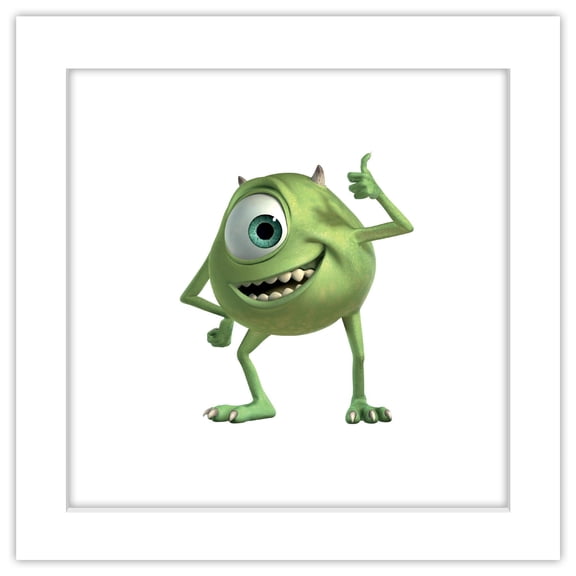 Gallery Pops Disney Pixar Monsters Inc. - Mike Wall Art, White Framed Version, 12" x 12"