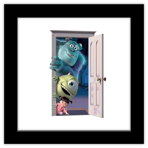 Gallery Pops Disney Pixar Monsters Inc. - Scare Floor Door Wall Art, Black Framed Version, 12" x 12"