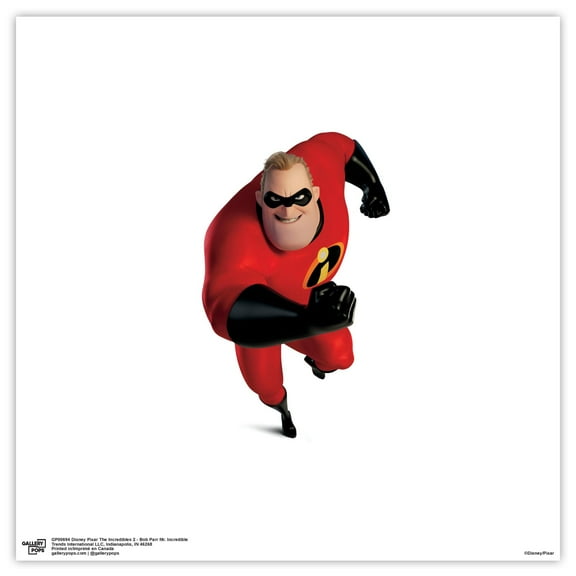 Gallery Pops Disney Pixar The Incredibles 2 - Bob Parr Mr. Incredible Wall Art, Unframed Version, 12" x 12"