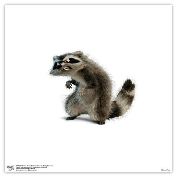 Gallery Pops Disney Pixar The Incredibles 2 - Rocky Raccoon Wall Art, Unframed Version, 12" x 12"