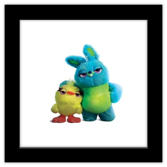 Gallery Pops Disney Pixar Toy Story 4 - Ducky and Bunny Wall Art, Black Framed Version, 12" x 12"