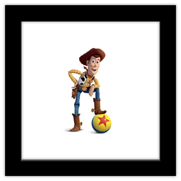 Gallery Pops Disney Pixar Toy Story 4 - Woody Wall Art, Black Framed Version, 12" x 12"