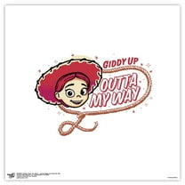 Gallery Pops Disney Pixar Toy Story - Jessie Giddy Up Outta My Way Wall Art, Unframed Version, 12" x 12"