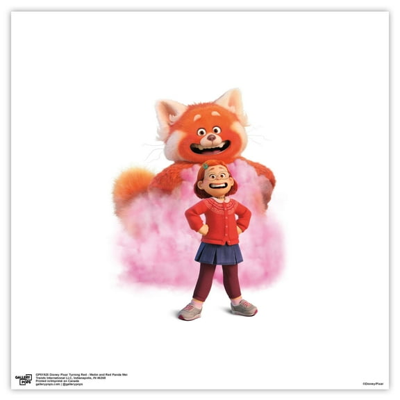 Gallery Pops Disney Pixar Turning Red - Meilin and Red Panda Mei Wall Art, Unframed Version, 12" x 12"