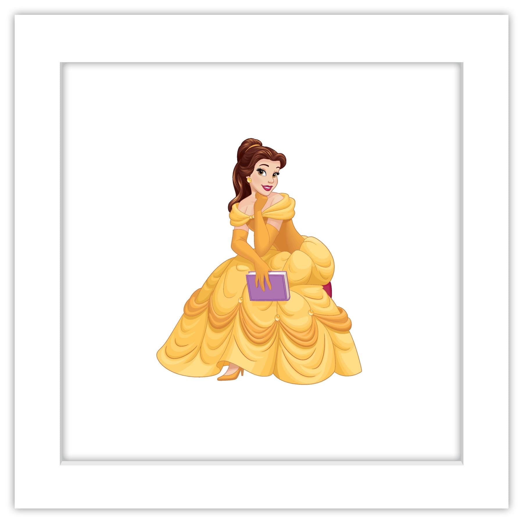 Gallery Pops Disney Princess - Belle Wall Art, White Framed