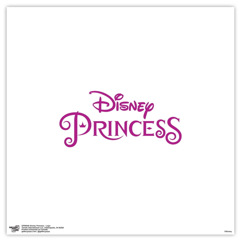 直筆サイン入り キャンバスアート Princess×Princess Navel Gallery Pops Disney Princess - Logo Wall Art, Unframed Version, 12