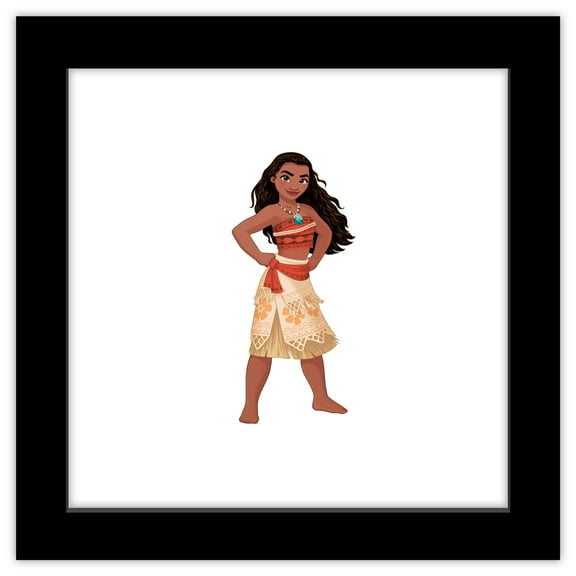 Gallery Pops Disney Princess - Moana Wall Art, Black Framed Version, 12" x 12"