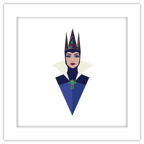 Gallery Pops Disney Snow White (Live Action) - Geometric Evil Queen Wall Art, White Framed Version, 12" x 12"