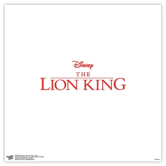 Gallery Pops Disney The Lion King - Logo Wall Art, Unframed Version, 12" x 12"