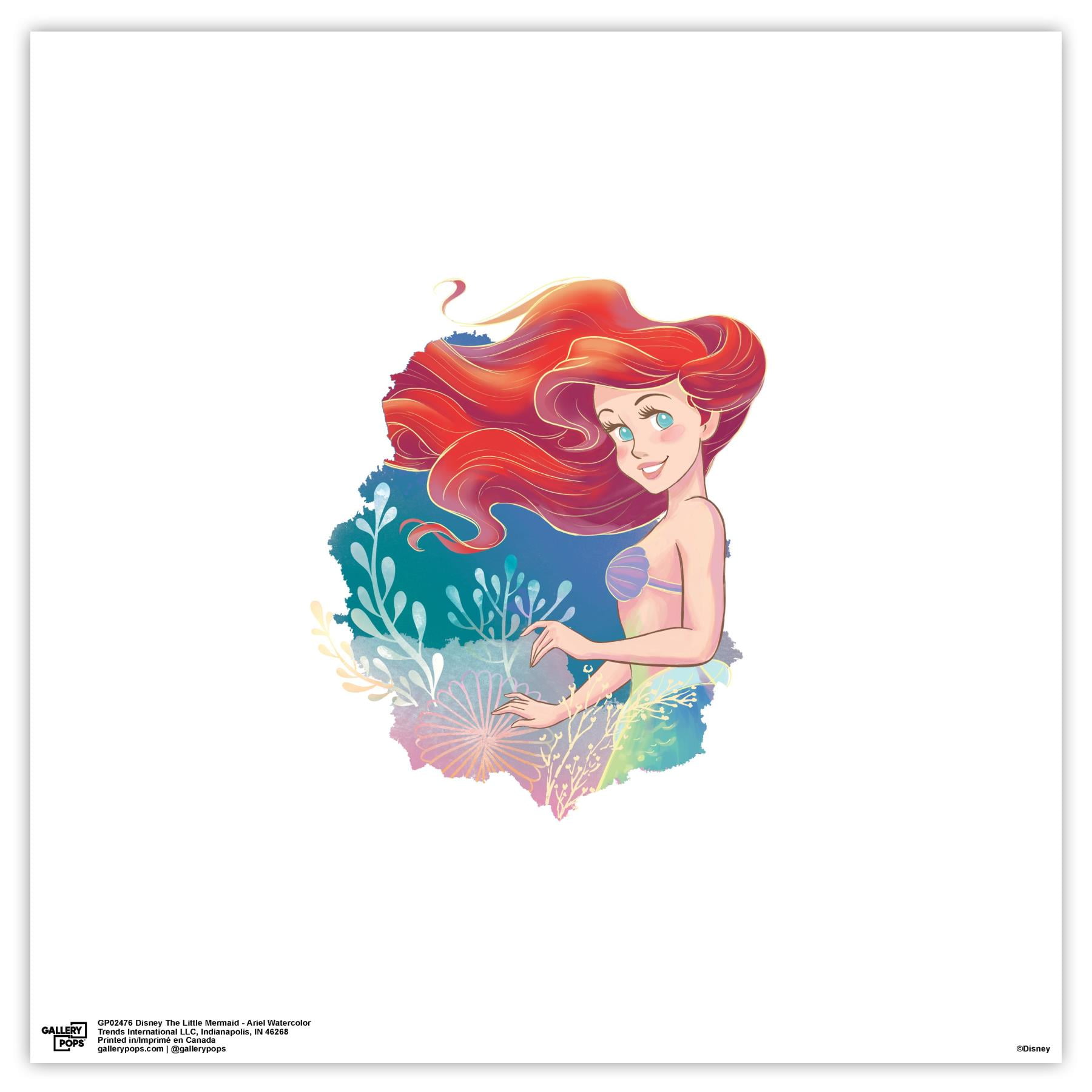 Gallery Pops Disney The Little Mermaid - Ariel Watercolor Wall Art ...